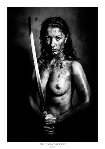 Fine Art Nude Photographer Vienna - Nude Woman Covered In Blood With Samurai Sword