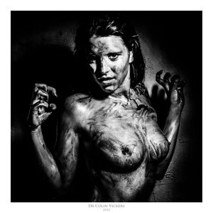 Fine Art Nude Photographer Vienna - Nude Woman Covered In Blood Pulls Sexy Pose