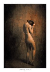 Fine Art Nude Photographer Vienna - Abstract Nude of Standing Naked Woman in Painterly Style