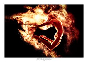 Fine Art Nude Photographer Vienna - Nude Dancer Jumping In Flames
