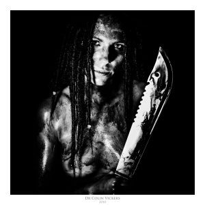 Fine Art Nude Photographer Vienna - Nude Woman Covered In Blood With Big Knife