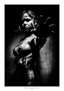 Fine Art Nude Photographer Vienna - Nude Woman Covered In Blood Stretches Out At You