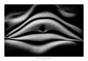Fine Art Nude Photographer Vienna - Abstract Stripes On Nude Woman's Stomach