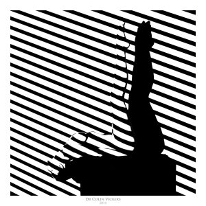 Fine Art Nude Photographer Vienna - Nude Model In Abstract Pose With Abstract Stripes