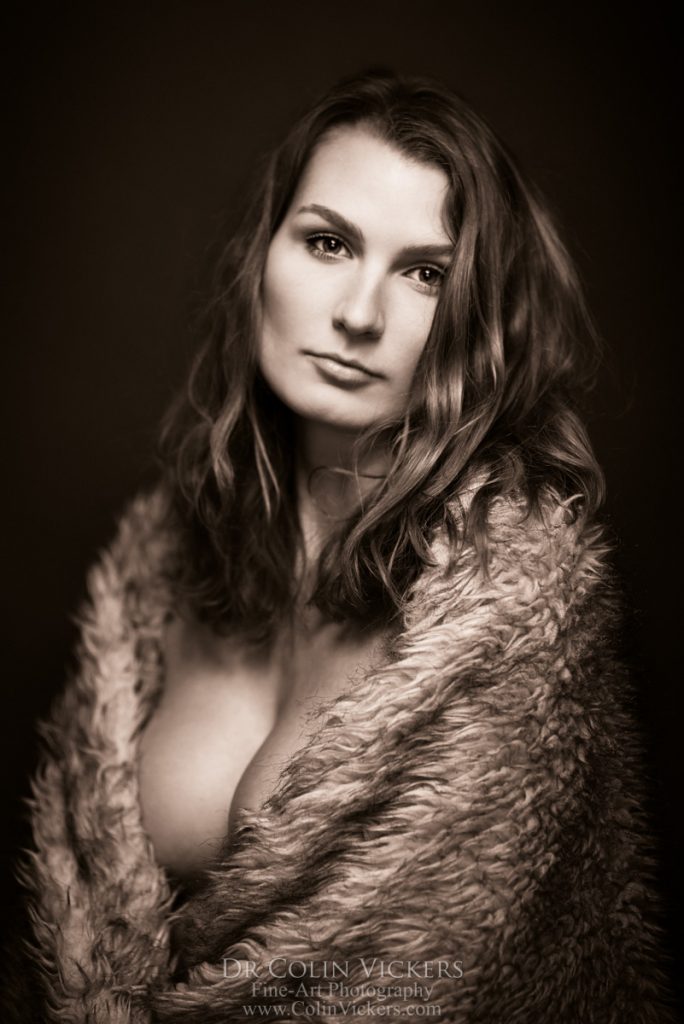Beautiful woman in fur