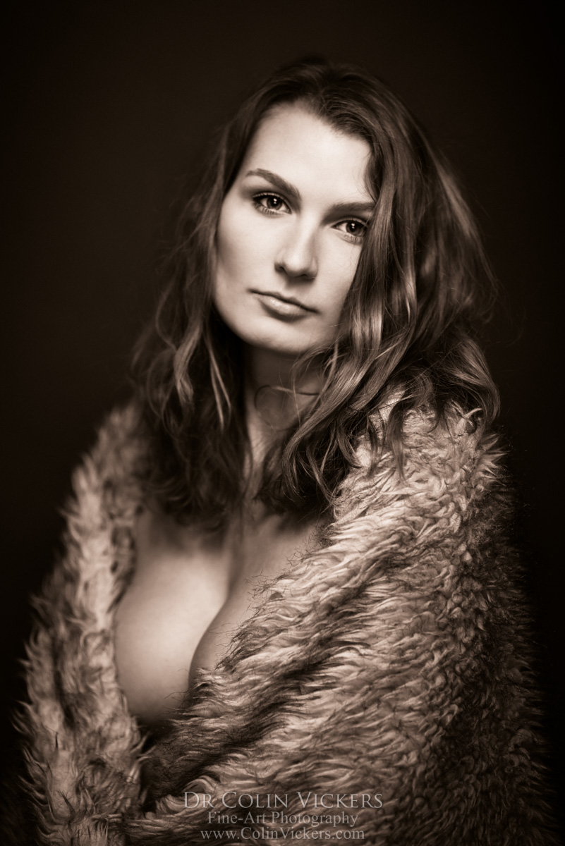 Beautiful woman in fur